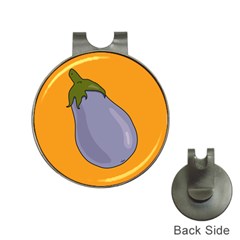 Eggplant Fresh Health Hat Clips With Golf Markers by Mariart