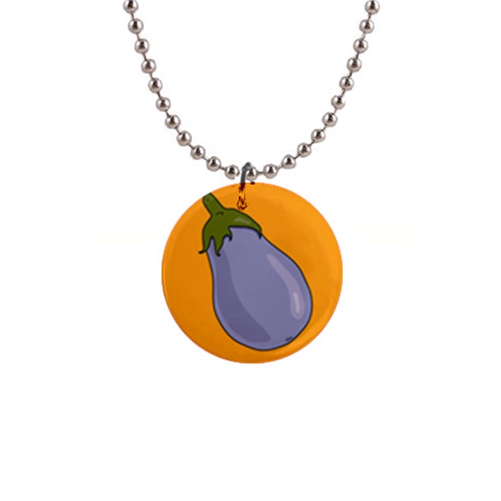 Eggplant Fresh Health 1  Button Necklace