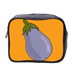 Eggplant Fresh Health Mini Toiletries Bag (two Sides) by Mariart