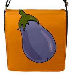 Eggplant Fresh Health Flap Closure Messenger Bag (s) by Mariart