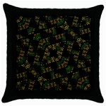 Modern Geometric Print Throw Pillow Case (Black) Front