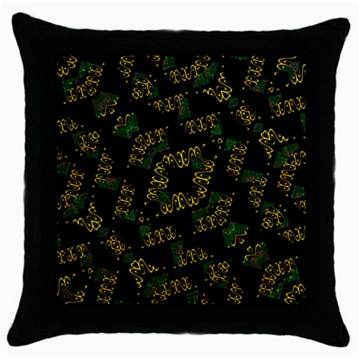 Modern Geometric Print Throw Pillow Case (Black)