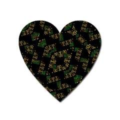 Modern Geometric Print Heart Magnet by dflcprintsclothing