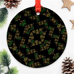 Modern Geometric Print Round Ornament (two Sides) by dflcprintsclothing