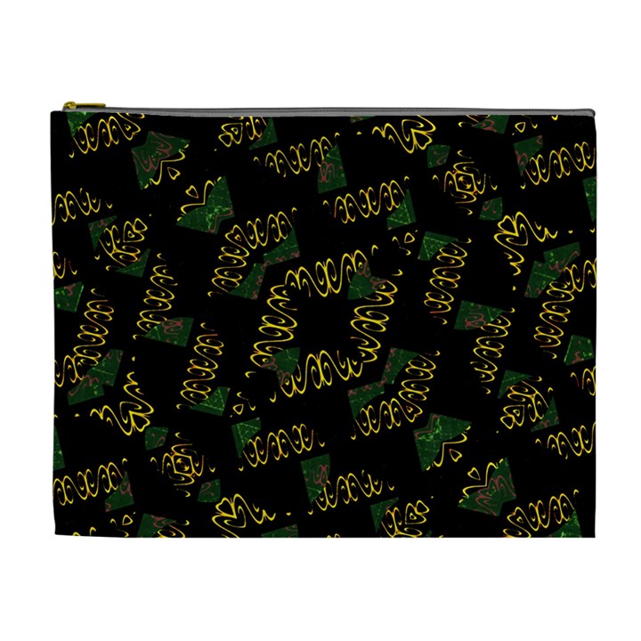 Modern Geometric Print Cosmetic Bag (XL)