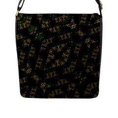 Modern Geometric Print Flap Closure Messenger Bag (l) by dflcprintsclothing