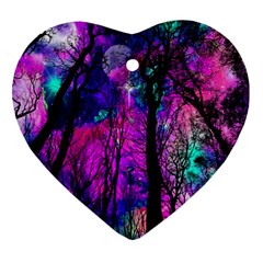 Fairytale Forest Heart Ornament (two Sides) by augustinet