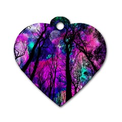 Fairytale Forest Dog Tag Heart (one Side) by augustinet