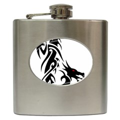 Black Dragon Animal Hip Flask (6 Oz) by HermanTelo