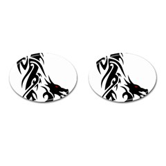 Black Dragon Animal Cufflinks (oval) by HermanTelo