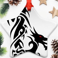 Black Dragon Animal Star Ornament (two Sides) by HermanTelo