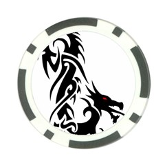 Black Dragon Animal Poker Chip Card Guard (10 Pack) by HermanTelo