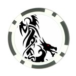 Black Dragon Animal Poker Chip Card Guard (10 pack) Back