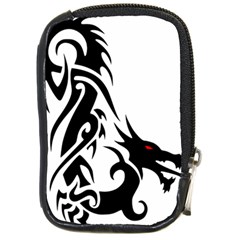 Black Dragon Animal Compact Camera Leather Case by HermanTelo