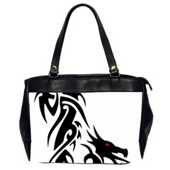 Black Dragon Animal Oversize Office Handbag (2 Sides) by HermanTelo