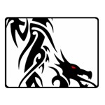 Black Dragon Animal Fleece Blanket (Small) 50 x40  Blanket Front