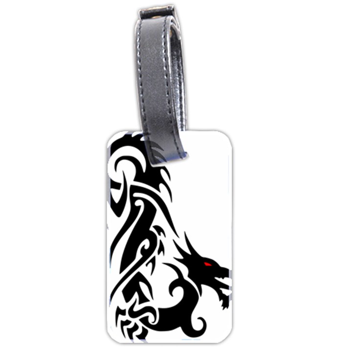 Black Dragon Animal Luggage Tag (two sides)