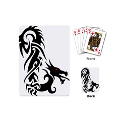 Black Dragon Animal Playing Cards Single Design (mini)