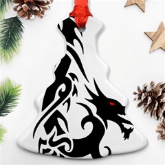 Black Dragon Animal Christmas Tree Ornament (two Sides) by HermanTelo