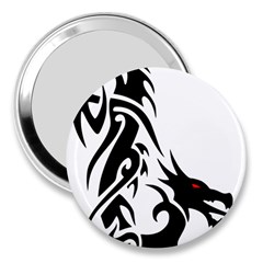 Black Dragon Animal 3  Handbag Mirrors by HermanTelo