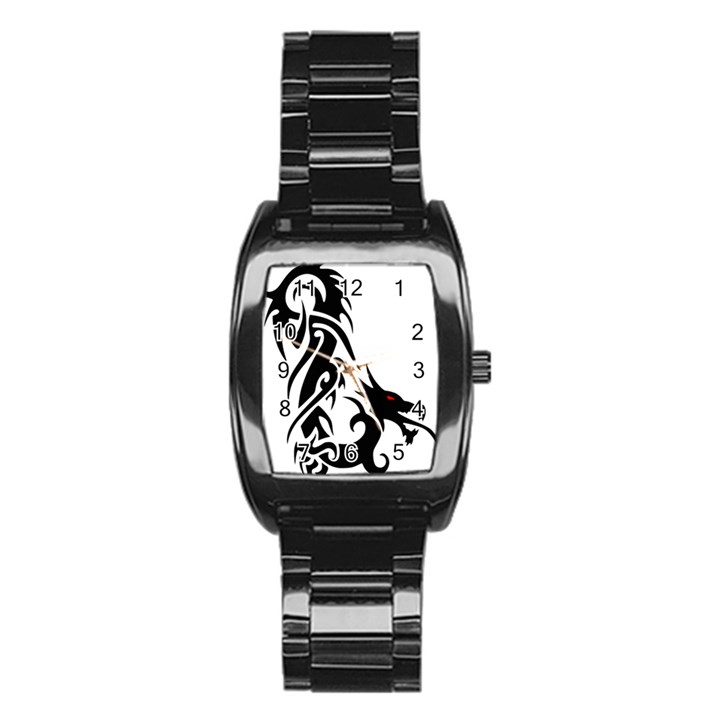 Black Dragon Animal Stainless Steel Barrel Watch