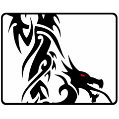 Black Dragon Animal Double Sided Fleece Blanket (medium)  by HermanTelo