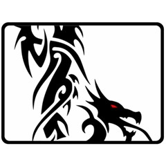 Black Dragon Animal Double Sided Fleece Blanket (large)  by HermanTelo