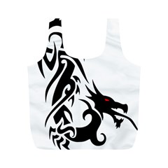 Black Dragon Animal Full Print Recycle Bag (m)