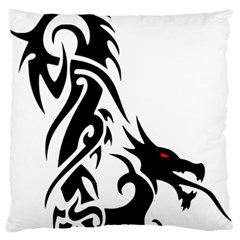 Black Dragon Animal Large Flano Cushion Case (one Side)