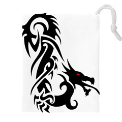 Black Dragon Animal Drawstring Pouch (5xl) by HermanTelo