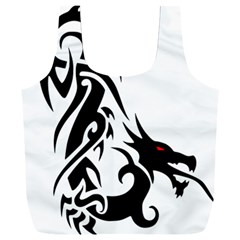 Black Dragon Animal Full Print Recycle Bag (xxl)