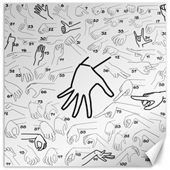 Hands Reference Art Drawing Canvas 12  X 12  by Mariart