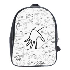 Hands Reference Art Drawing School Bag (large) by Mariart