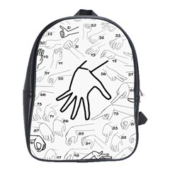 Hands Reference Art Drawing School Bag (xl) by Mariart