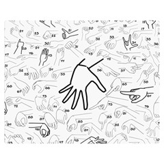 Hands Reference Art Drawing Double Sided Flano Blanket (medium)  by Mariart