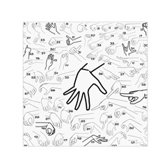 Hands Reference Art Drawing Small Satin Scarf (square) by Mariart