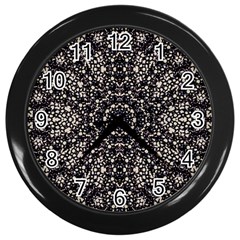 Modern Baroque Print Wall Clock (black)