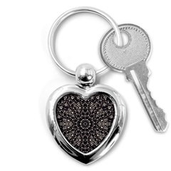 Modern Baroque Print Key Chain (heart)