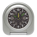 Modern Baroque Print Travel Alarm Clock Front