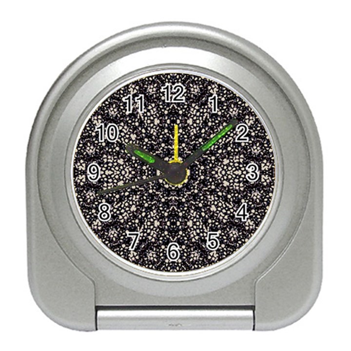 Modern Baroque Print Travel Alarm Clock