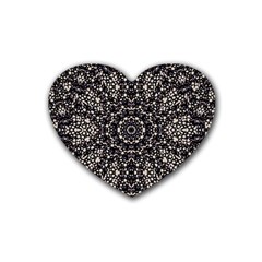 Modern Baroque Print Heart Coaster (4 Pack) 