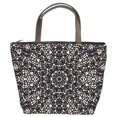 Modern Baroque Print Bucket Bag