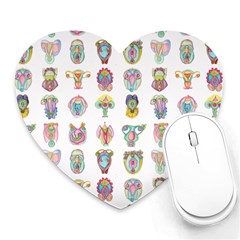 Female Reproductive System  Heart Mousepads by ArtByAng