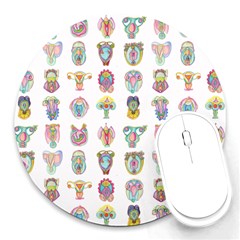 Female Reproductive System  Round Mousepads by ArtByAng