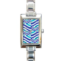 Colored Abstract Print1 Rectangle Italian Charm Watch