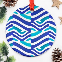 Colored Abstract Print1 Ornament (round) by dflcprintsclothing