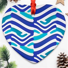 Colored Abstract Print1 Ornament (heart) by dflcprintsclothing