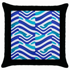 Colored Abstract Print1 Throw Pillow Case (black) by dflcprintsclothing