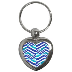 Colored Abstract Print1 Key Chain (heart) by dflcprintsclothing