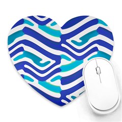 Colored Abstract Print1 Heart Mousepads by dflcprintsclothing